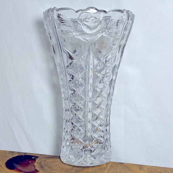 Anna Hutte Bleikristall Lead Crystal Vase Vintage 24% PbO - Picture 1 of 7